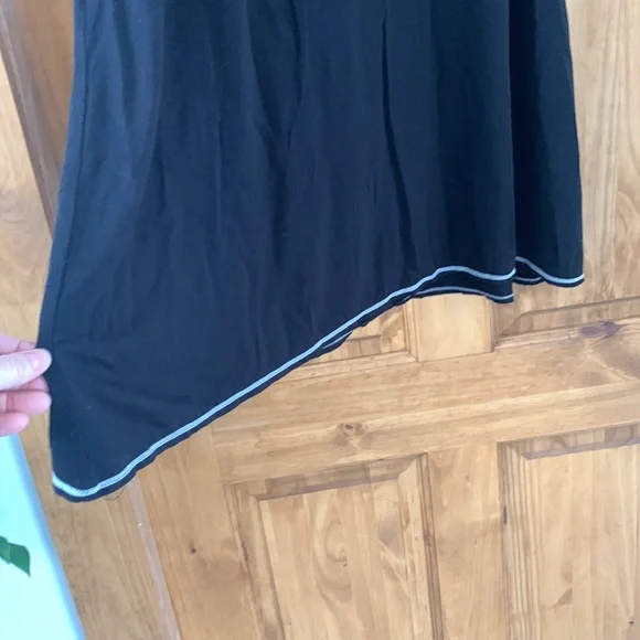 Max Studio boho black dress w/ off-white embroidered collar Size XS - Picture 4 of 5